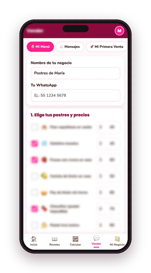 WhatsApp menu